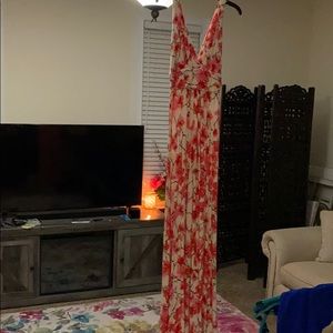 Pink & peach maxi dress.